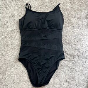 Black one piece swimsuit. Size L. ‘Shade & shore’